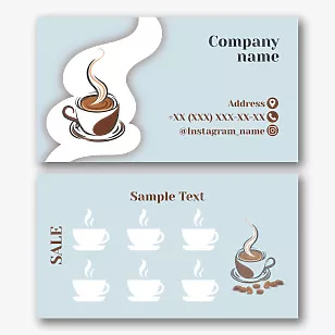 Coffee shop business card template