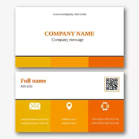 Bright corporate business card template