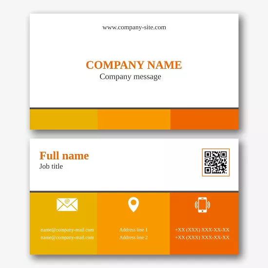 Bright corporate business card template