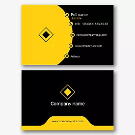 Template of a strict abstract business card