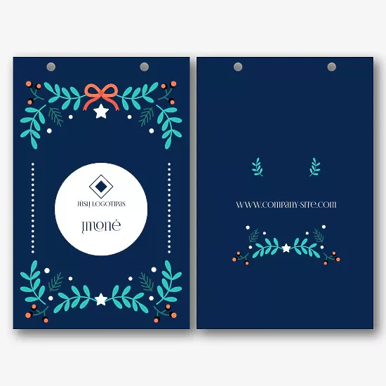 Kalėdinio Paketo šablonas su logotipu