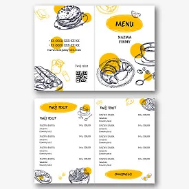 Szablon porannego menu kawiarni