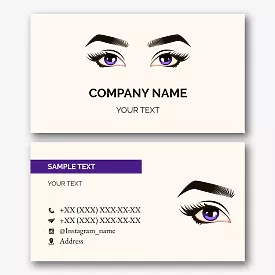 Contact lens store business card template