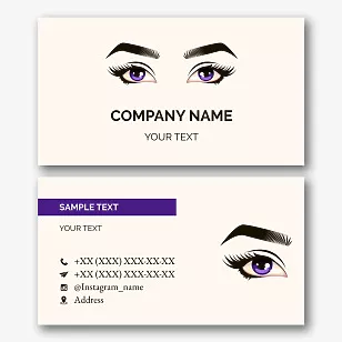 Contact lens store business card template