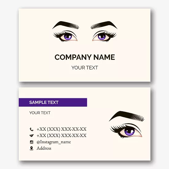 Contact lens store business card template