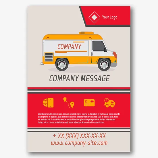 Logistics company poster template