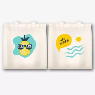 Tekstilės maišelio su ananasais modelis
