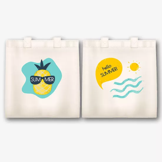 Tekstilės maišelio su ananasais modelis