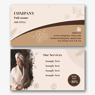 Spa business card template