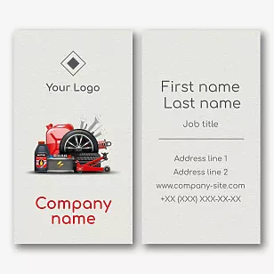 Car shop business card template