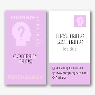 Psychologist's business card template