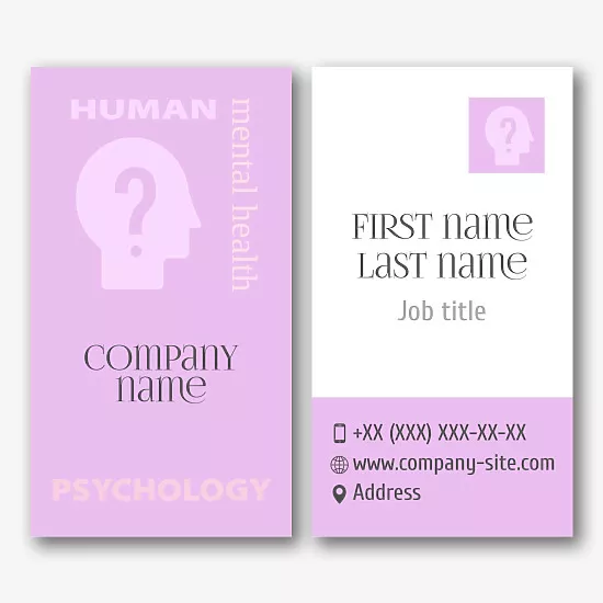 Psychologist's business card template