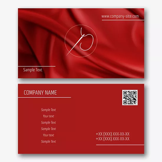 Sewing workshop business card template