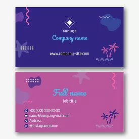 Business card template for a tourism manager