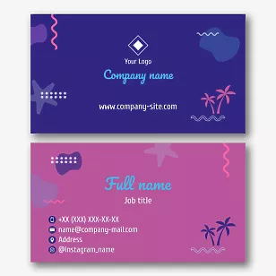 Business card template for a tourism manager