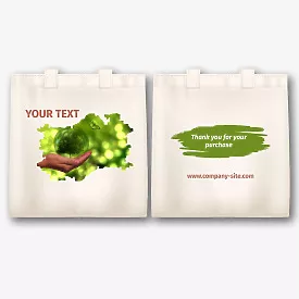 Eco-bag template with print