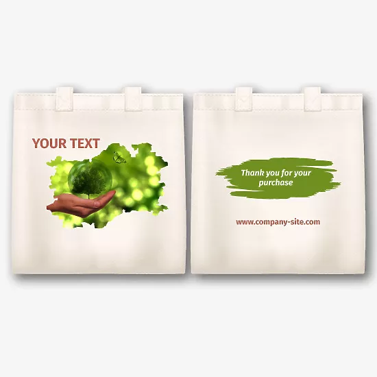 Eco-bag template with print