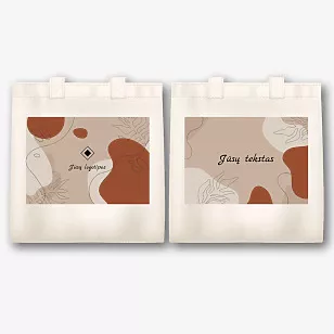 Tekstilinio maišelio šablonas su logotipu