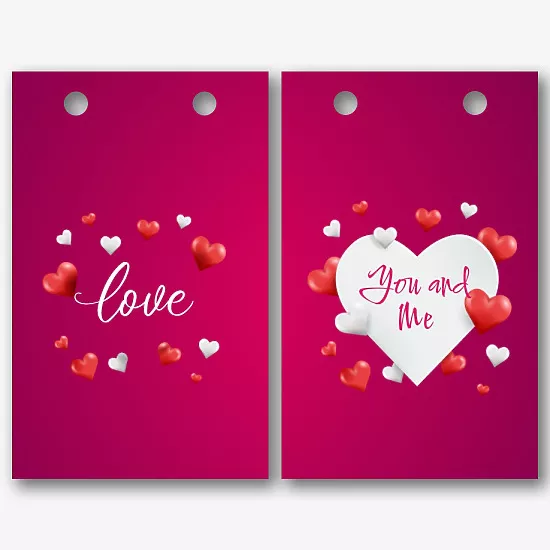 Paper bag template for Valentine's Day