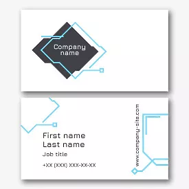 Template for a concise abstract business card