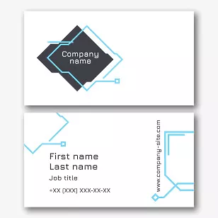 Template for a concise abstract business card