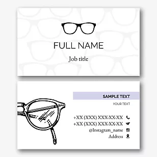 Optics salon business card template