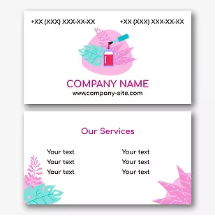 Manicure Studio business card template