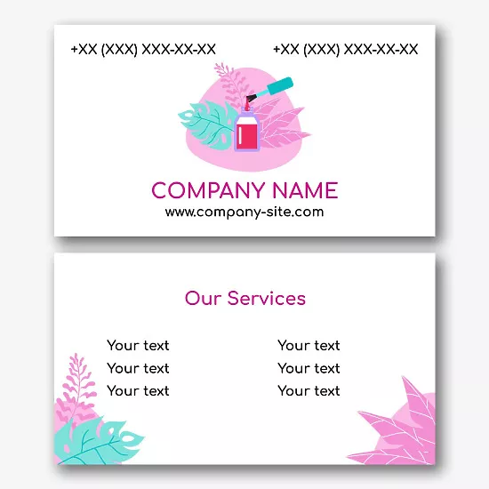 Manicure Studio business card template