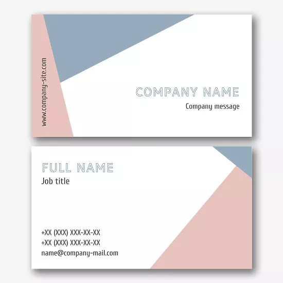 Abstract geometric business card template 