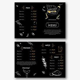 Szablon menu restauracji
