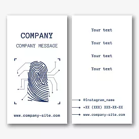 Security Systems company business card template