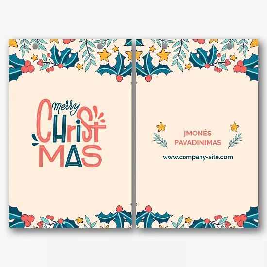 Popierinio maišelio šablonas Kalėdoms