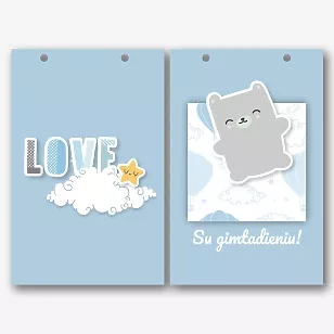 Popierinio maišelio šablonas vaikų dovanai