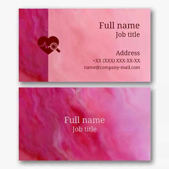 Cardiologist's business card template
