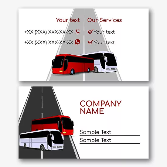 Passenger Transport business card template