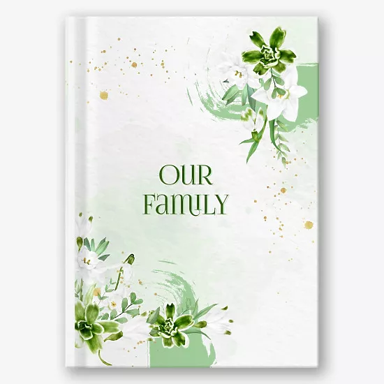 Photo book template for family