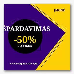 Reklaminės juostos šablonas