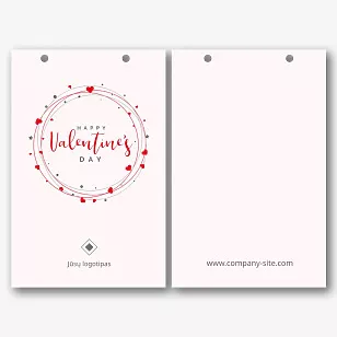 Popierinio maišelio šablonas Valentino dienai