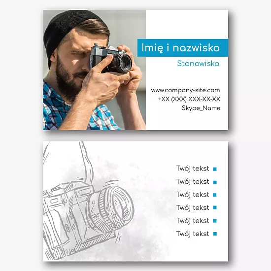 Szablon wizytówki fotografa