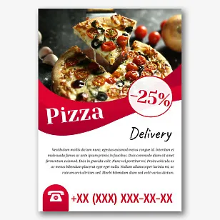 Pizzeria poster Template