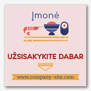 Suši baras reklama reklama šablonas