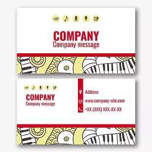Music School business card template