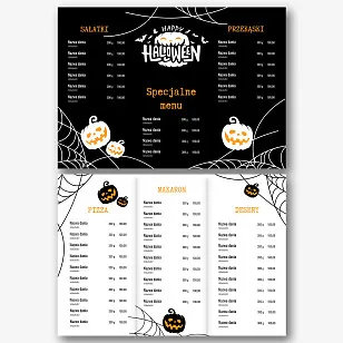 Specjalny szablon menu na Halloween