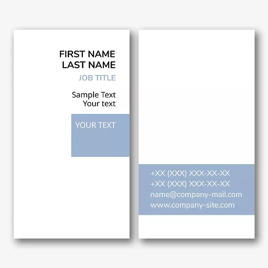 Template for a simple abstract business card