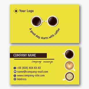Coffee shop business card template