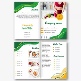 Healthy Food Restaurant Booklet Template