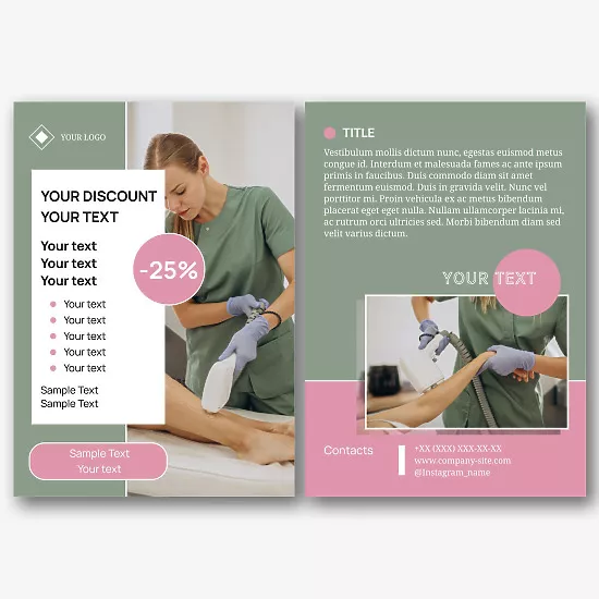 Laser Hair Removal Studio Leaflet Template