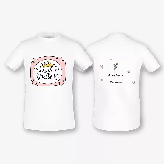 Individualizuotų marškinėlių mano dukrai šablonas