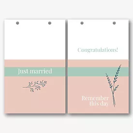 Template of a paper bag for a wedding
