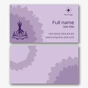 Yoga Instructor Business Card Template